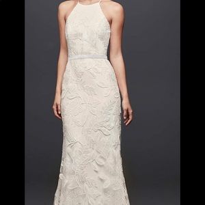 Beautiful, worn once, 12p, bridal gown/dress, perfect summer/beach/outdoor